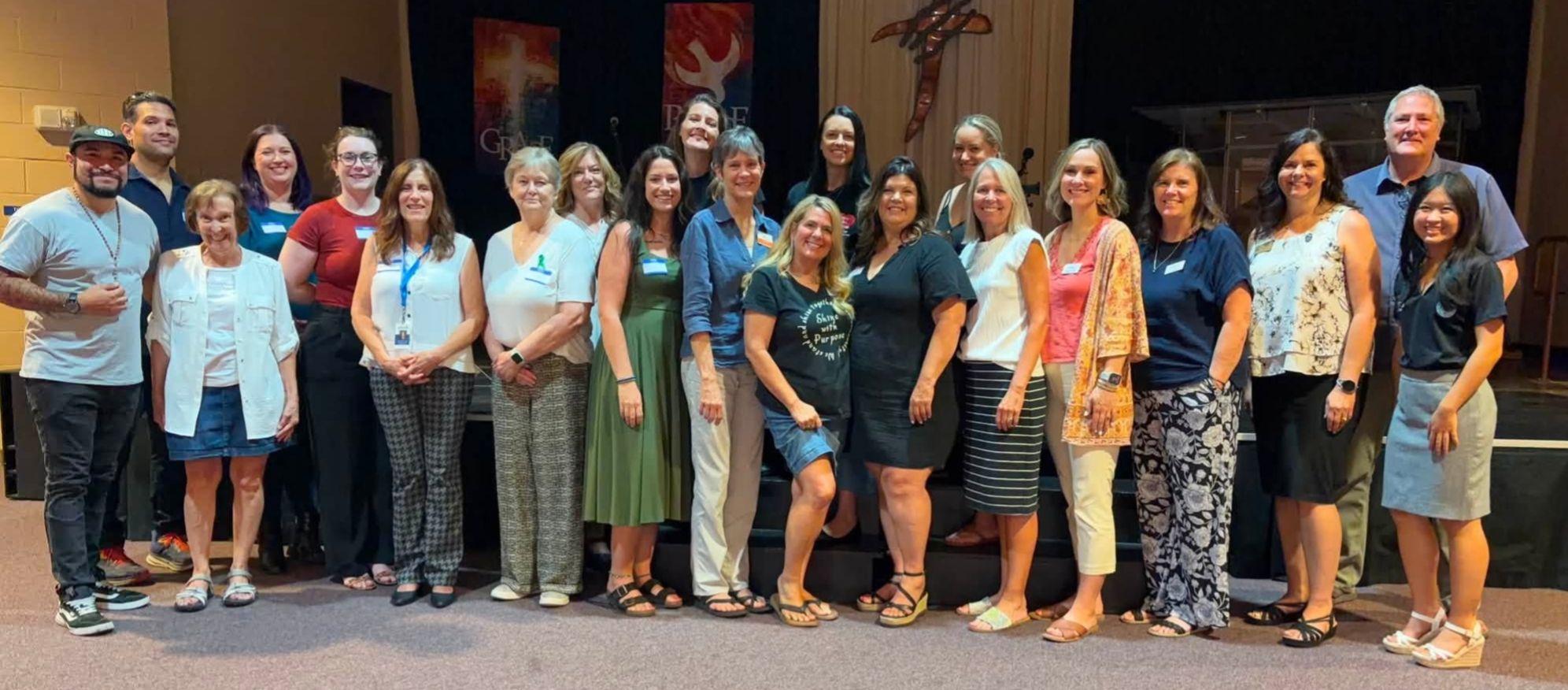 A group photo of people representing Placer County nonprofits together.