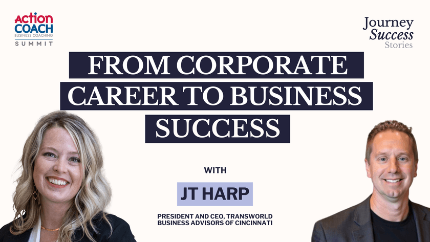 YouTube thumbnail for podcast "From Corporate Career to Business Success" by Journey Success Stories
