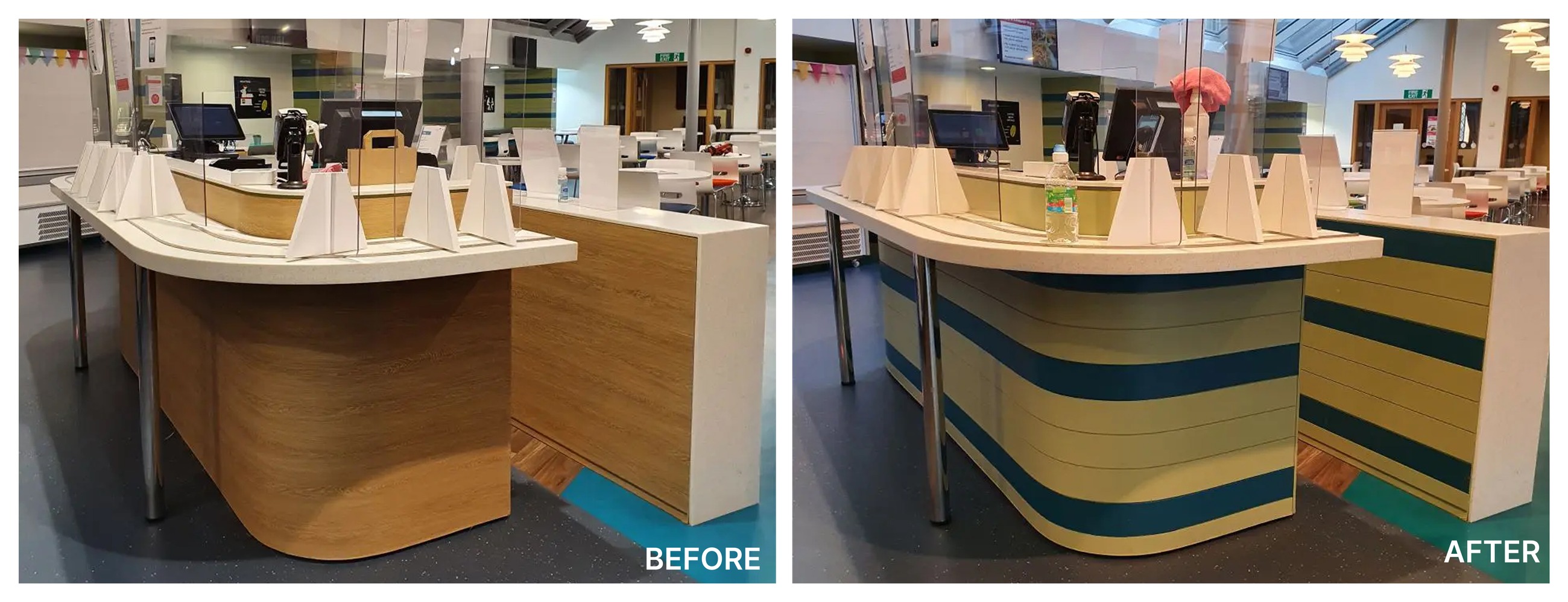 Retail counter wrap