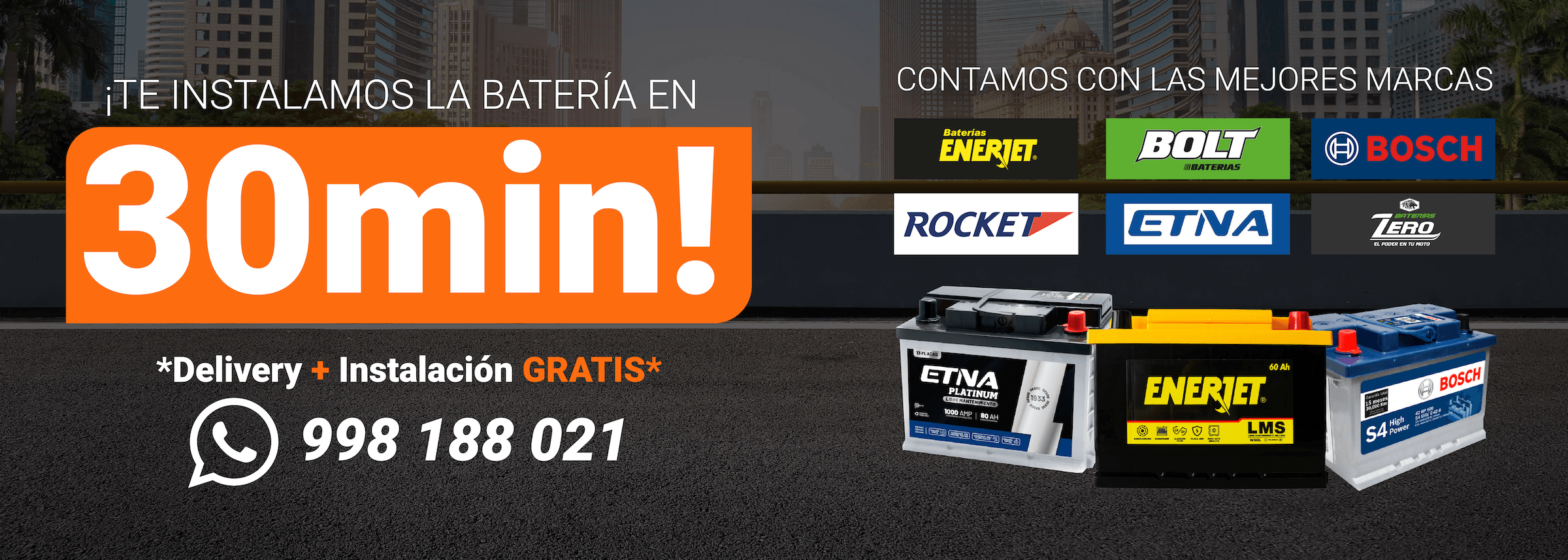 Delivery e instalación en 30 minutos