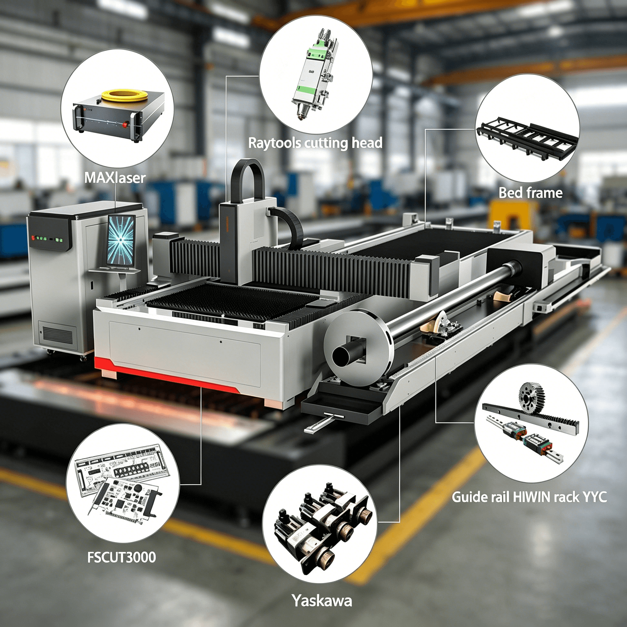 High-speed sheet and tube fiber laser cutting action
