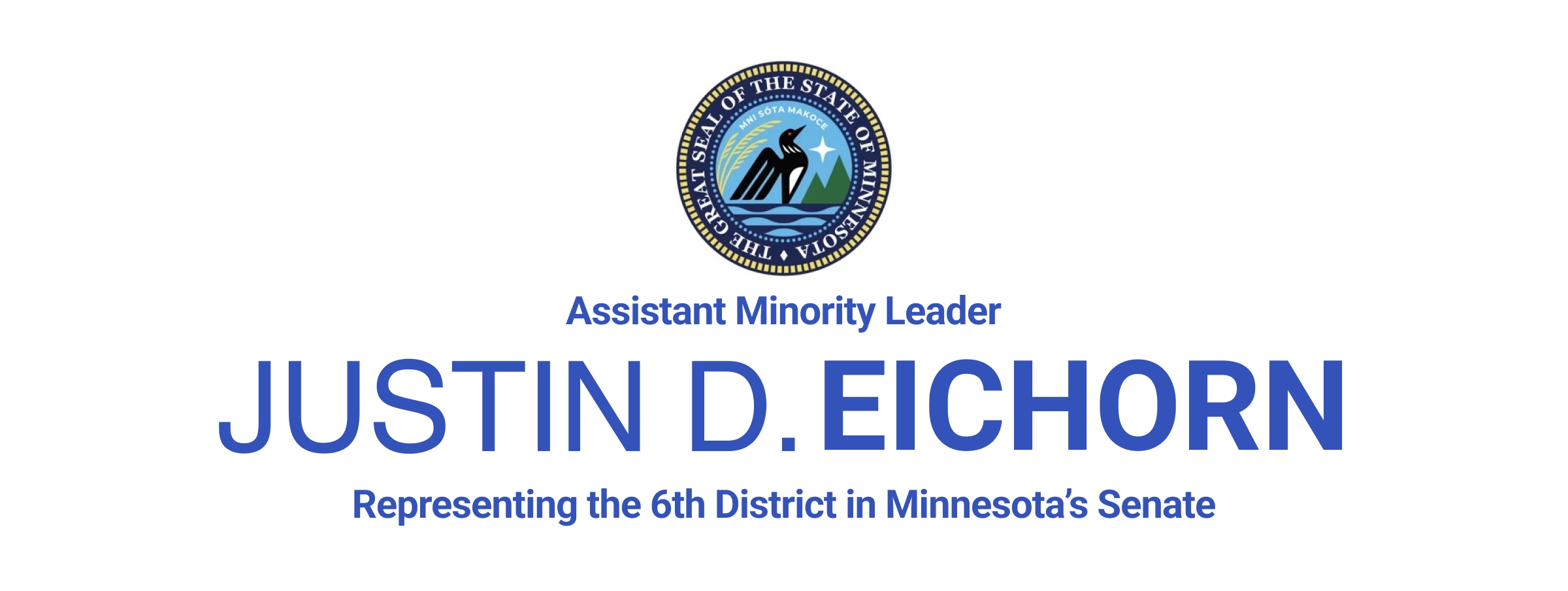 Minnesota Senator Justin D. Eichorn banner image