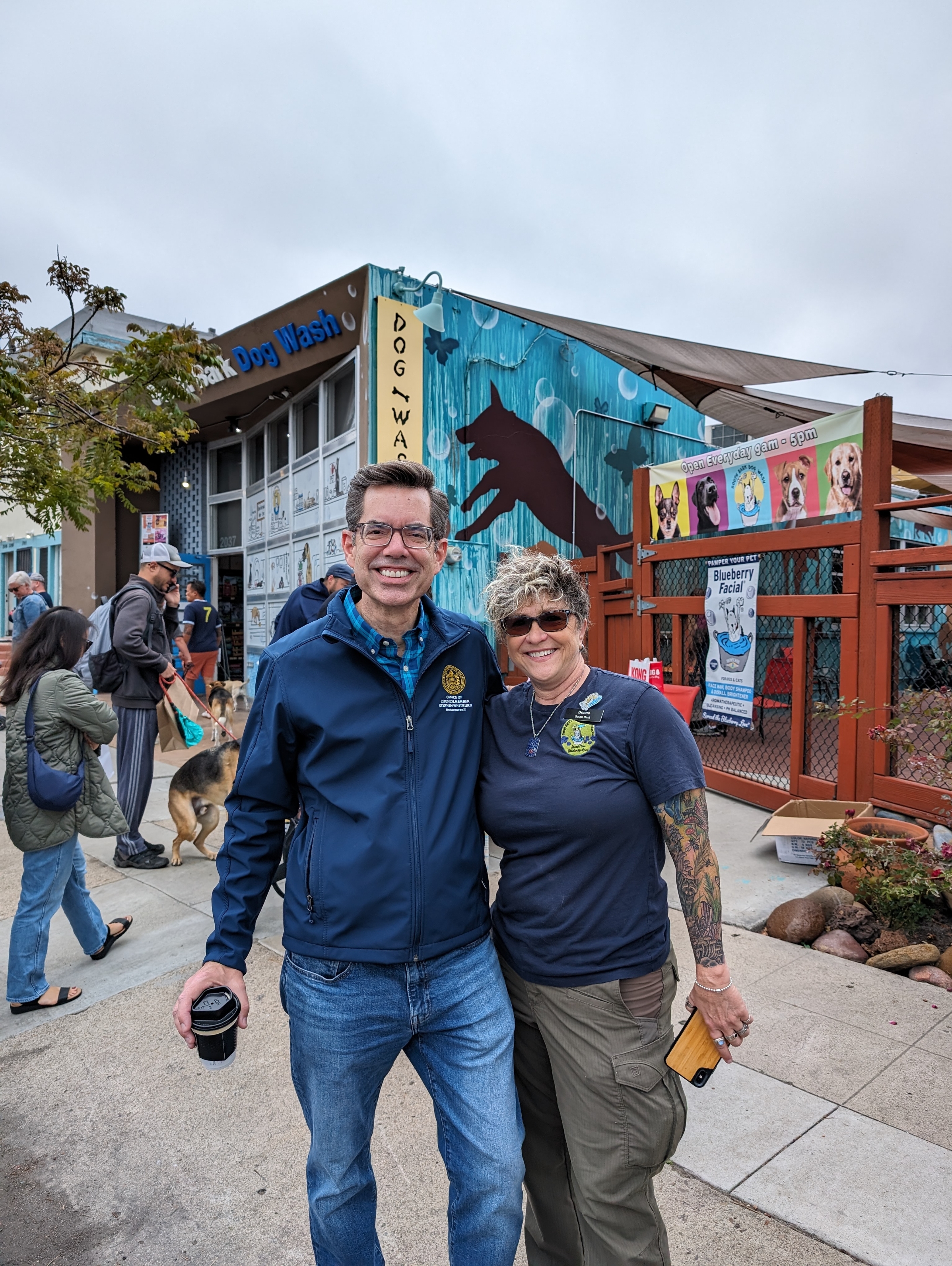 Councilmember Stephen Whitburn at South Park Dayside Walk