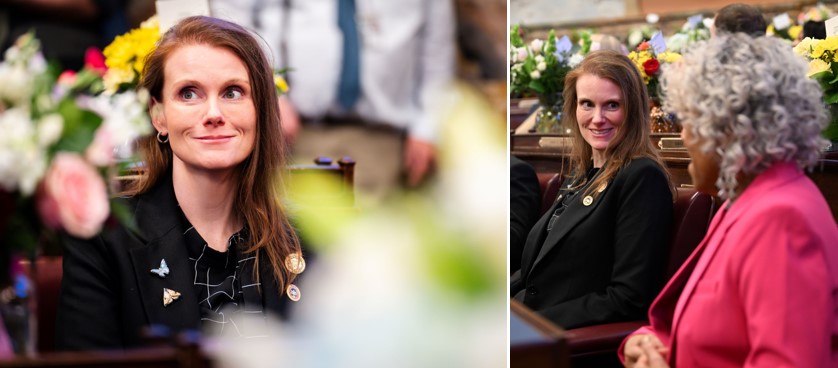 Rep. Salisbury in the House chamber during swearing-in day.