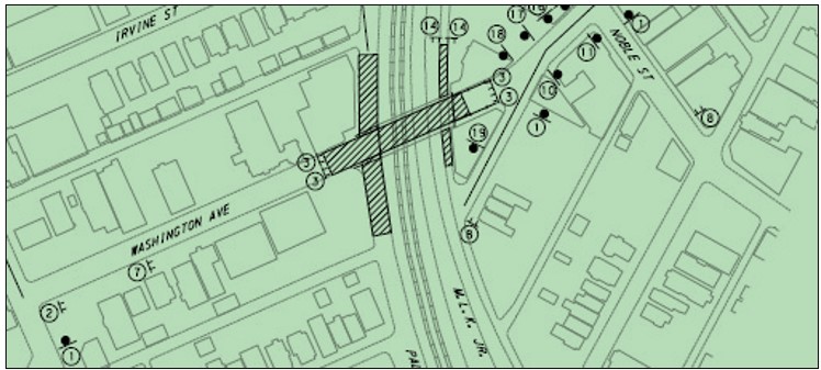A partial map of planned detours from Washington Ave. bridge work. Visit this link for a full map of detours: https://www.pahouse.com/files/Documents/2025-02-22_112428__Detours.pdf