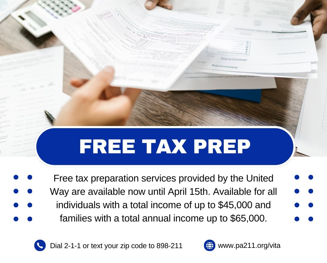 A graphic showing Free Tax Prep services