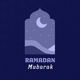 Graphic that reads, Ramadan Mubarak with an illustration of a landscape above it. Graphic that reads, Ramadan Mubarak with an illustration of a landscape above it.