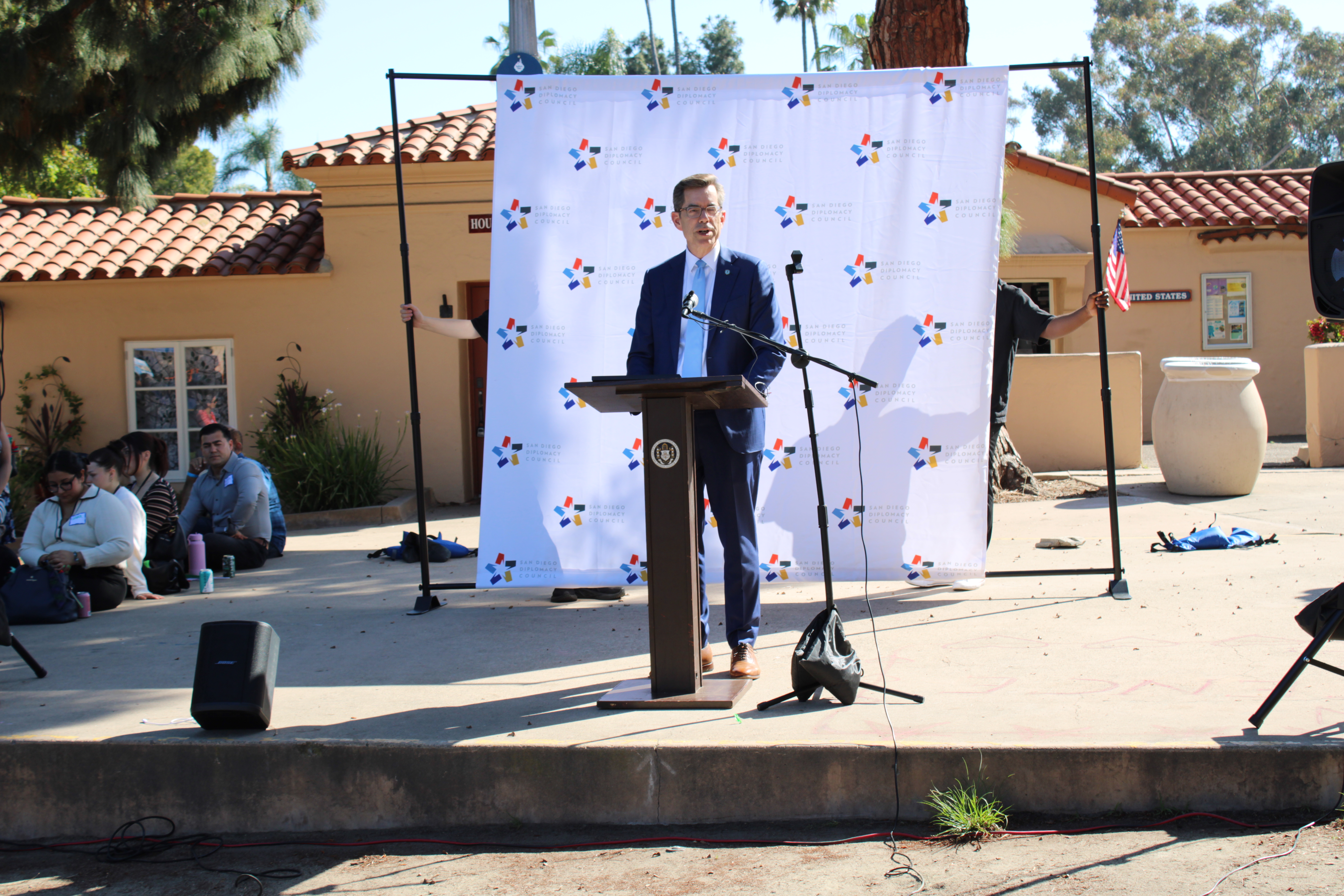 Councilmember Stephen Whitburn at South Park Dayside Walk