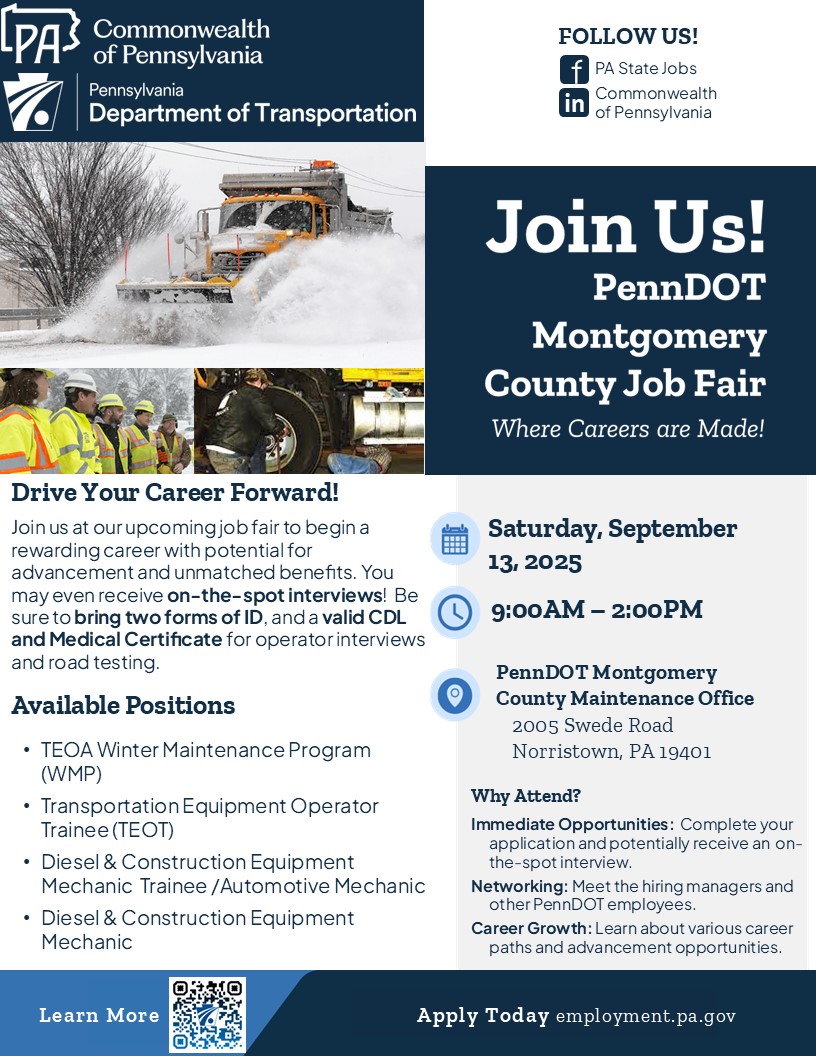 PennDOT Job fair flyer