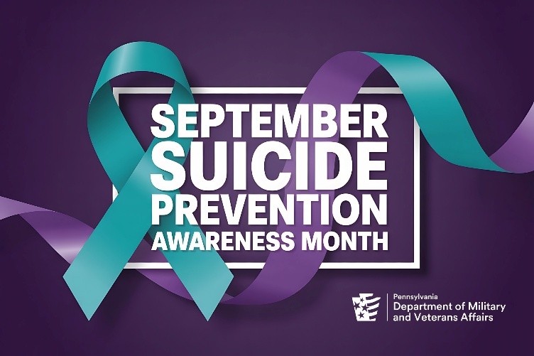 A graphic that says "September is Suicide Prevention Awareness Month."