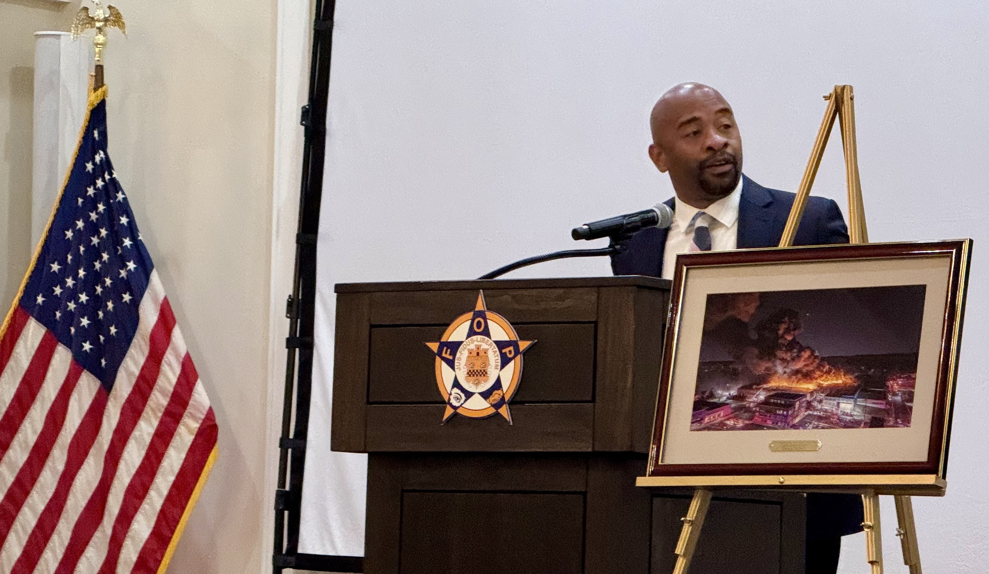 Rep Nelson at the First Alarm Recognition Event