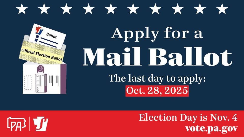 Last Day to Apply for a Mail-Ballot is Oct 28