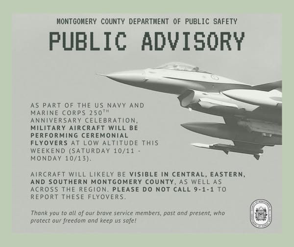 Public Advisory- Military Flyovers this weekend