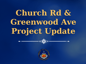 Update on Church Rd Improvement Project