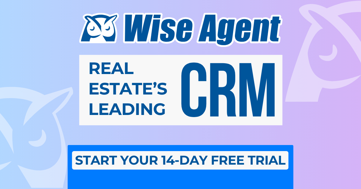 Wise Agent CRM marketing slogan graphic for real estate's leading CRM