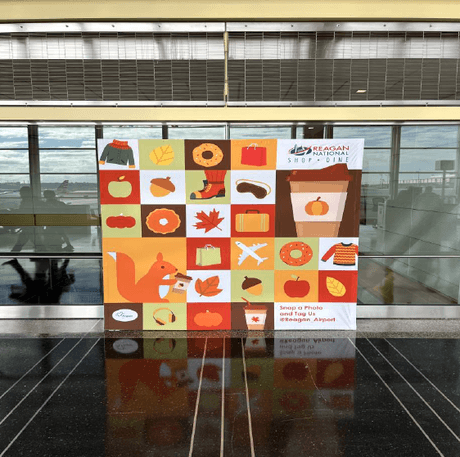 DCA National Hall Fall Selfie Station