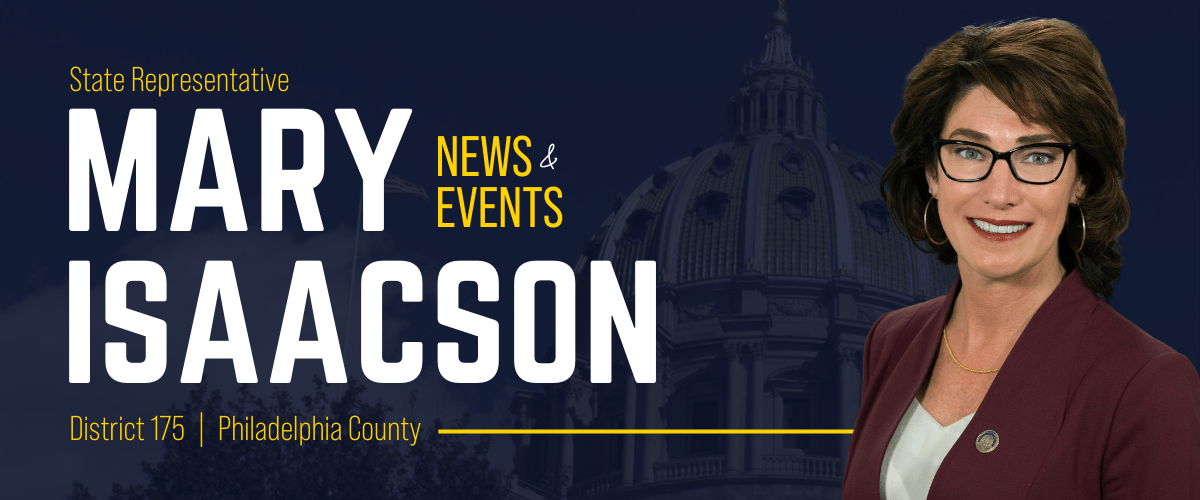 PA Representative Mary Isaacson's banner image