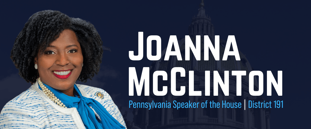 PA Representative Joanna McClinton banner image