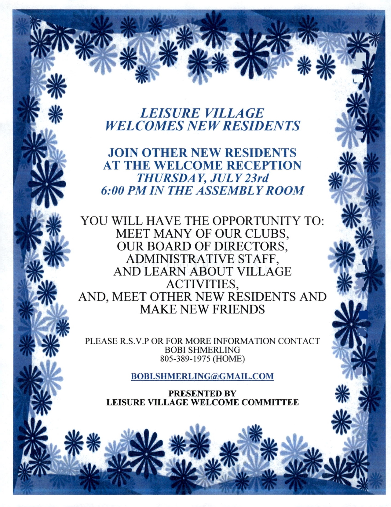 Welcome Reception