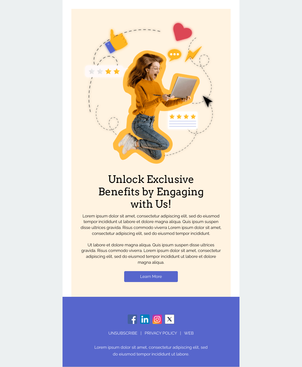 Email marketing campaign template prompt for customer engagement